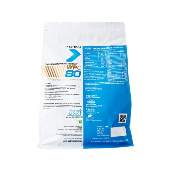 Muscle Science WPC80 1kg - Image 2