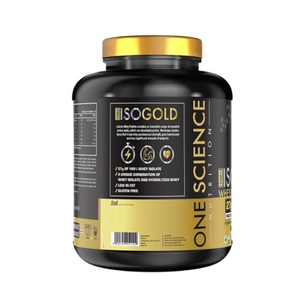 One Science Nutrition (OSN) 100% Iso Gold Whey Protein 5 lbs [Grass Fed Whey]- 27g Protein - Image 2