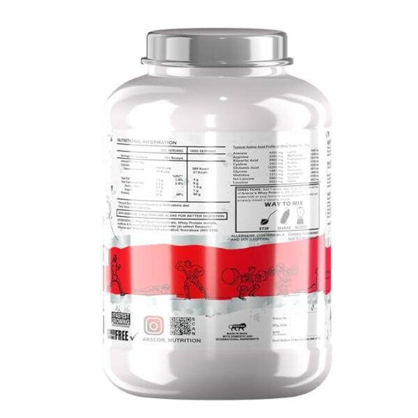 Arscor Nutrition Flavored Whey Protein  Net 2kg Chocolate Flavour - Image 2