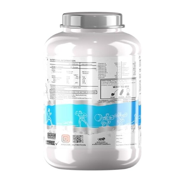 Arscor Nutrition Flavored Whey Max Protein  Net 2kg American Ice-Cream Flavour - Image 2