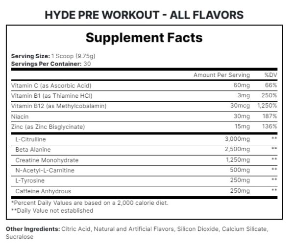 PROSUPPS MR HYDE PRE WORKOUT - Image 2