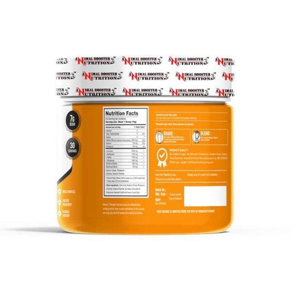 Animal Booster Nutrition BCAA Fast Muscle Recovery  (Watermelon, 300 GM) - Image 2