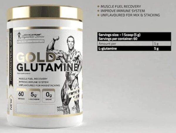 Kevin Levrone Gold Glutamine 5g, 60 Servings, Zero Sugar - Image 3