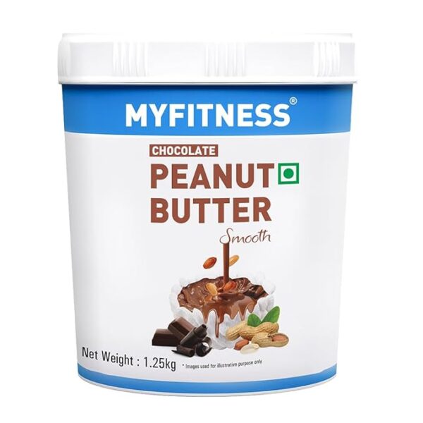 Myfitness Chocolate Peanut Butter Crunchy 1.25kg | 23g Protein | Dark Chocolate Flavour | Rich Protein | Rich Fibre