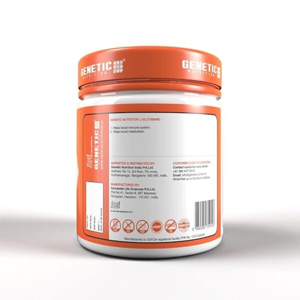 Genetic Nutrition L-Glutamine | 250 GM, Powder - Image 2