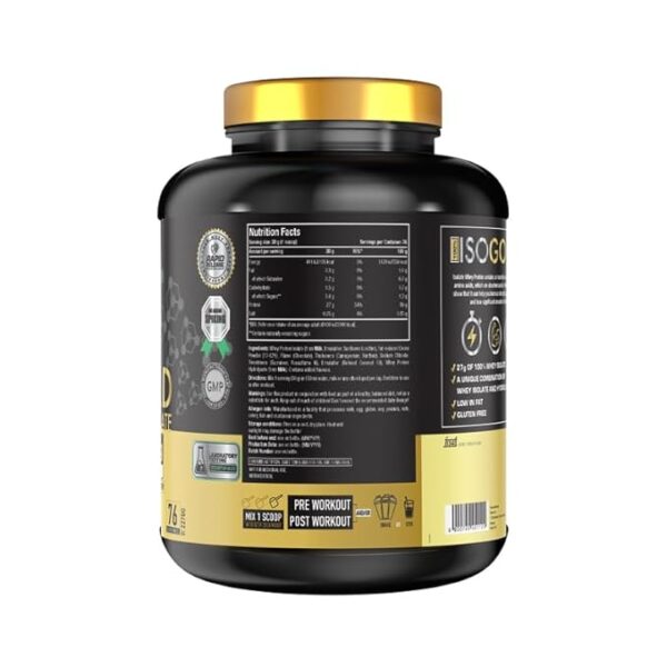 One Science Nutrition (OSN) 100% Iso Gold Whey Protein 5 lbs [Grass Fed Whey]- 27g Protein - Image 3