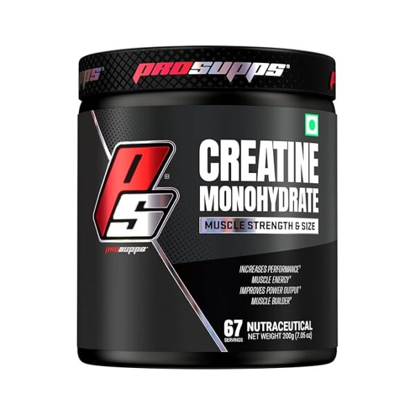 PS PROSUPPS Creatine Monohydrate Pre workout  Supplement  for Men and Women Unflavoured, 200g
