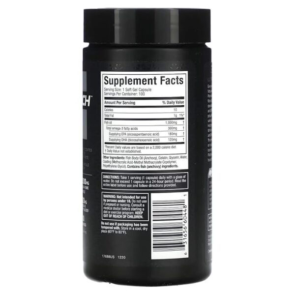 Muscletech Essential Series Platinum 100% Omega Fish Oil| softgels 100 Count |Omega-3 | - Image 4