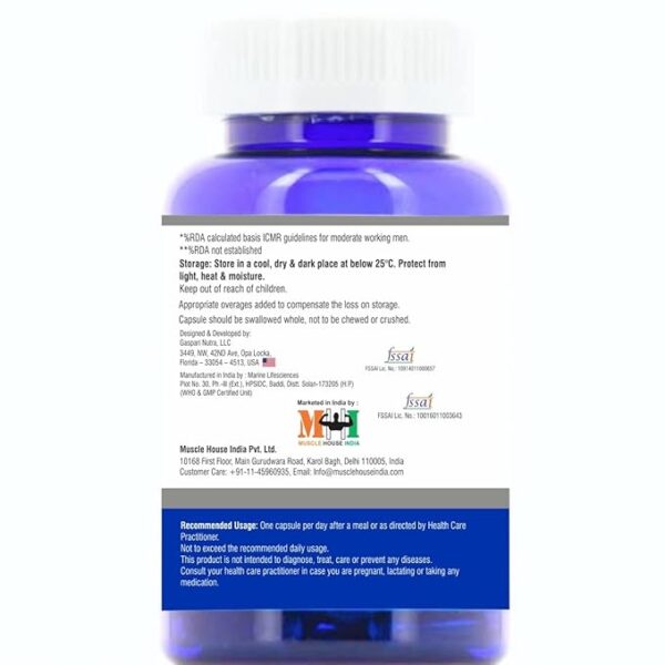 GASPARI NUTRITION Omega 3 1000mg, 60 Softgels (120Gm) - Image 3
