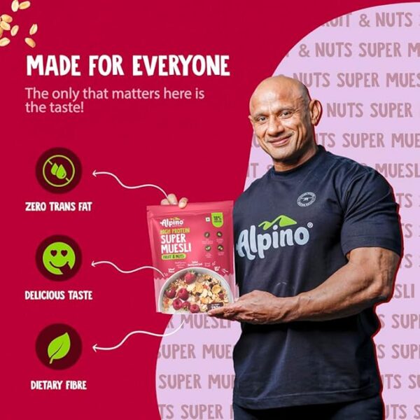 ALPINO High Protein Super Muesli Fruit and Nuts - Image 2