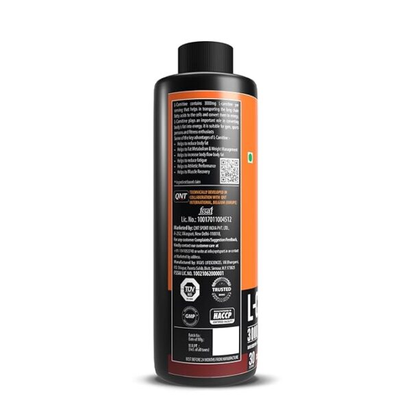 QNT L Carnitine 3000 Liquid | Cola Flavour  | Fat Burner | Weight Loss | 30 Servings - Image 3
