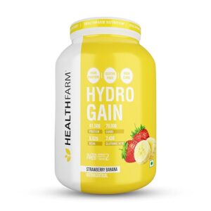 Healthfarm Hydro Gain Mass Gainer | (Flavour-Strawberry Banana-3kg-6.6 lbs)