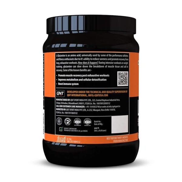 QNT L-Glutamine 5000| Muscle Recovery & Boost Immunity| 250g | 50 Servings - Image 2