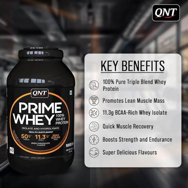 QNT Prime Whey Protein Powder | Kesar Kaju Pista, 2 Kg - Image 2