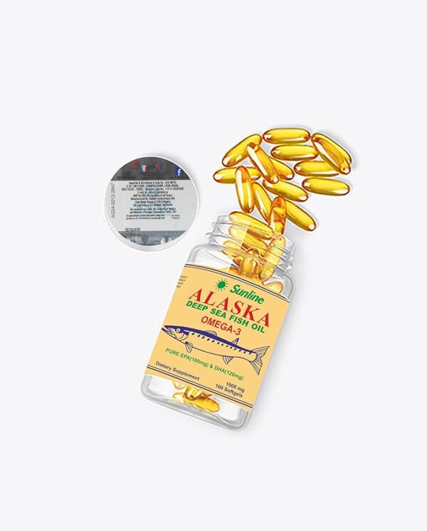 Sunline Alaska Omega-3 | Deep Sea Fish Oil | 1000Mg,100 Softgels - Image 3