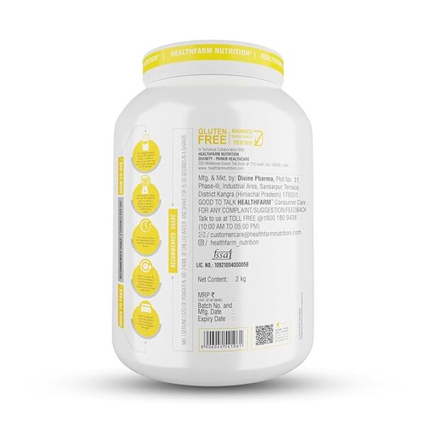 HEALTHFARM Isopro Zero 100% Pure Whey Isolate (Flavor-Mango Smoothie-2kg-4.4 lbs) - Image 3