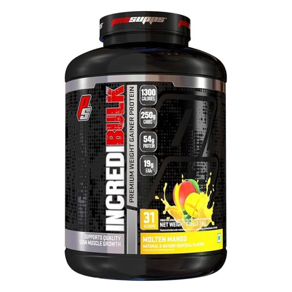 PS PROSUPPS Incredibulk Premium Weight Gainer Protein  2.7kg (Molten Mango)