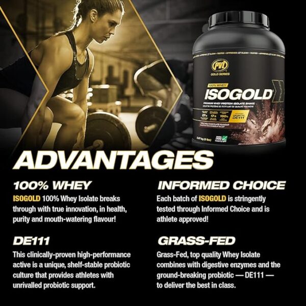 PVL ISO GOLD 5lbs (2.27kg) - Premium Whey Protein Isolate - Image 3