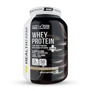 HEALTHFARM Whey Protein Plus With Added Vitamins|58 SERVINGS|24 G Protein Per Serving