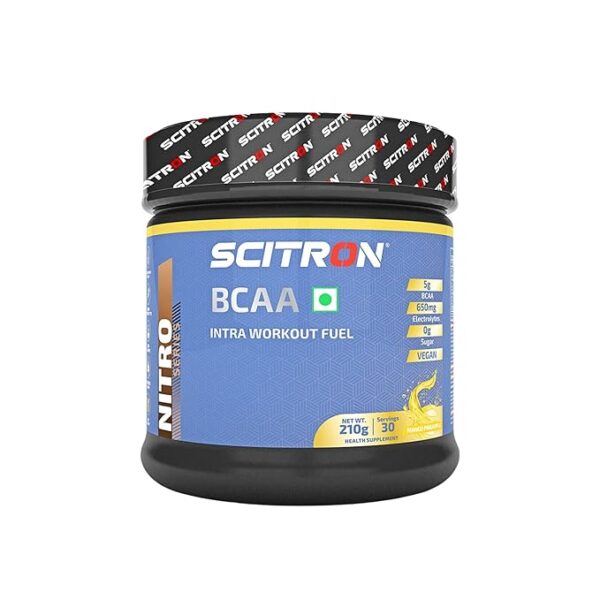 Scitron Nitro Series BCAA Intra Workout Fuel Powder (WATE 210g) Mango Pineapple (30 Servings