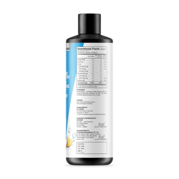BPI Sports Liquid-Carnitine 3000  (30 Servings, Pina Colada Splash) - Image 2