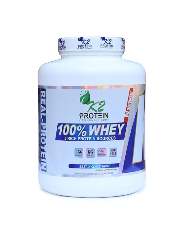 K2 Protein 100% Whey Protein (2KG, 60 Servings) (Butterscotch Flavour)