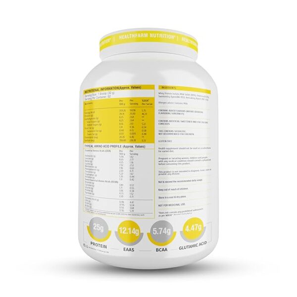 HEALTHFARM Isopro Zero 100% Pure Whey Isolate (Flavor-Mango Smoothie-2kg-4.4 lbs) - Image 2