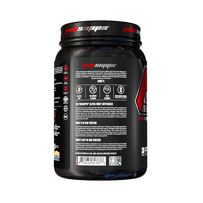 PS PROSUPPS Alpha Whey Protein| 1Kg (Strawberry Shake) 24G Protein|10G Eaa - Image 3