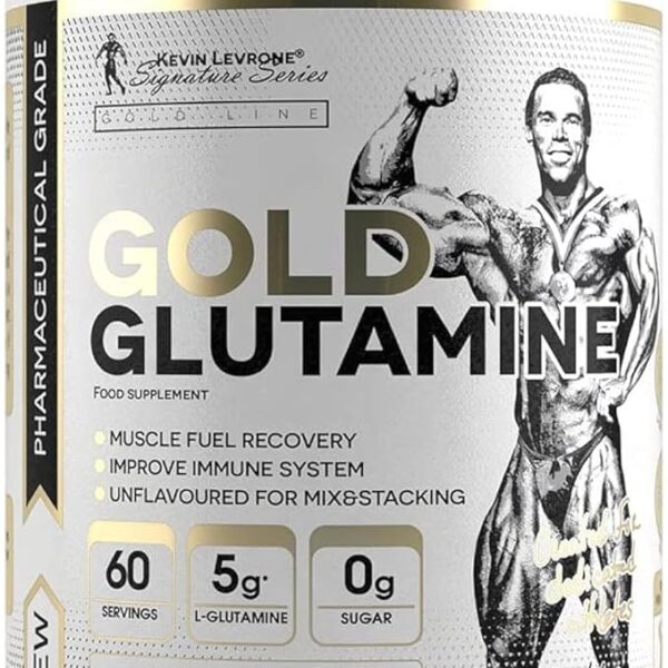 Kevin Levrone Gold Glutamine 5g, 60 Servings, Zero Sugar