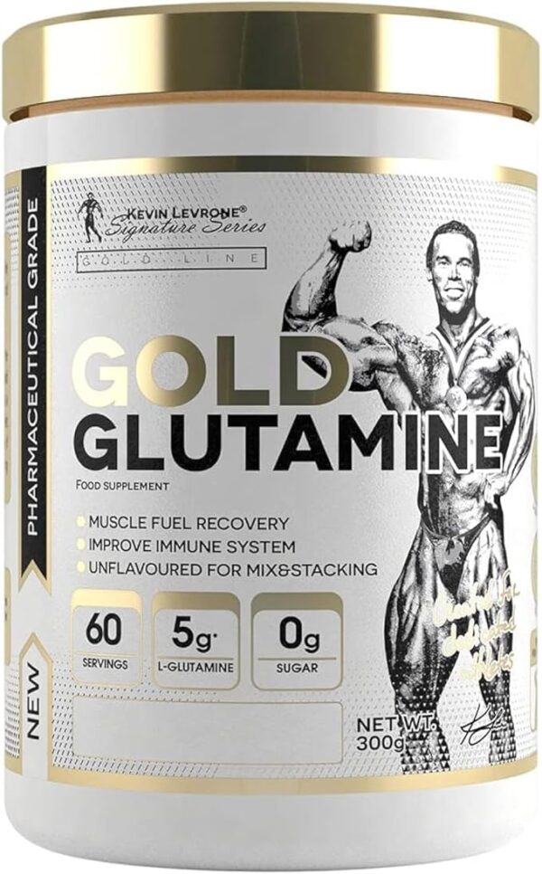 Kevin Levrone Gold Glutamine 5g, 60 Servings, Zero Sugar