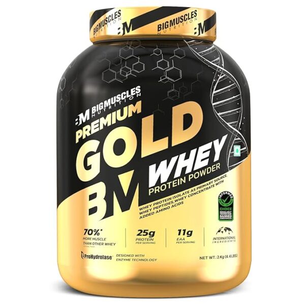 Bigmuscles Nutrition Premium Gold Whey [2Kg] [Cookie & Cream]