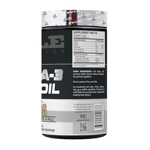 Pole Nutrition Omega-3 Fish Oil 1000mg - 120 Softgels | - Image 3