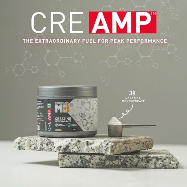 MuscleBlaze Creatine Monohydrate CreAMP, 100 g - Image 2