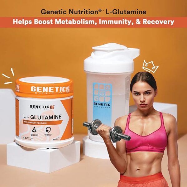 Genetic Nutrition L-Glutamine | 250 GM, Powder - Image 3