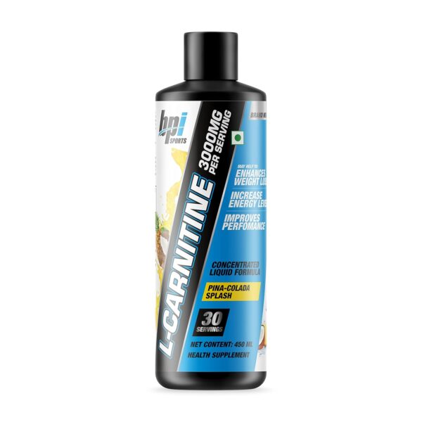 BPI Sports Liquid-Carnitine 3000  (30 Servings, Pina Colada Splash)
