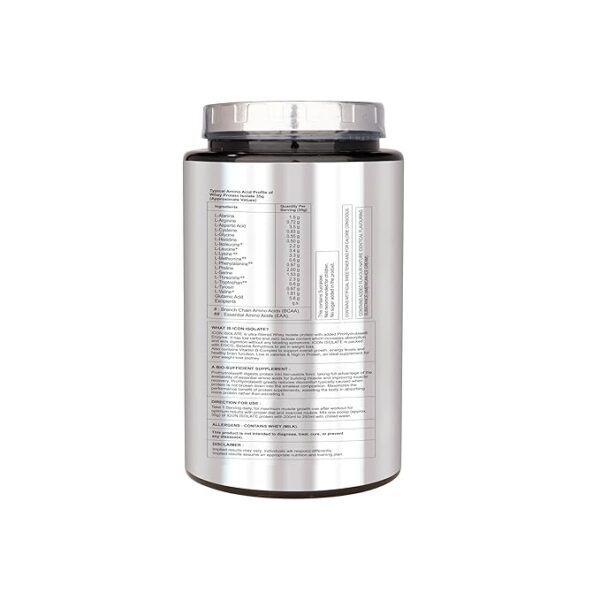 DIVINE NUTRITION Isolate Protein With 27G Per Serving (American Ice-Cream) Muscle Growth 28 Servings 1Kg - Image 3