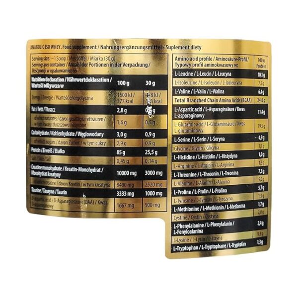 Kevin Levrone ANABOLIC ISO WHEY (5LBS) Blackline Chocolate Flavor - Image 3