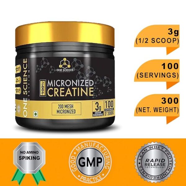 ONE SCIENCE NUTRITION (Osn) Micronized CreatinePerformance[100 Servings]-300G - Image 3