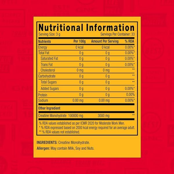 GNC Pro Performance Creatine Monohydrate - Image 3