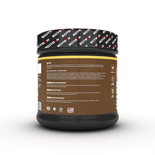 Scitron Nitro Series Glutamine 250g- Lychee Flavour | 5g  per Serving | Recovery & Muscle Support - Image 3