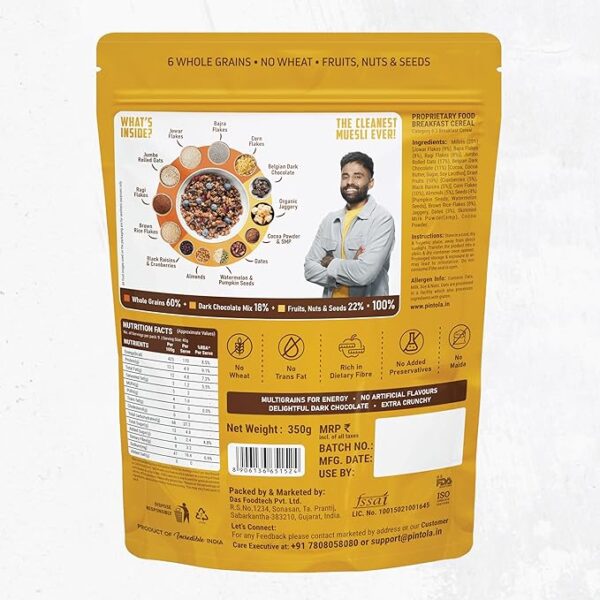 Dark Chocolate & Cranberry Muesli with 25% Millet & 60% Whole Grains - Image 2