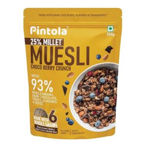 Dark Chocolate & Cranberry Muesli with 25% Millet & 60% Whole Grains