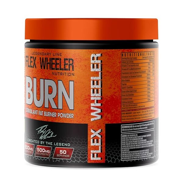 Flex Wheeler Nutrition Burn Fat Burner - 50 Servings (250g) | - Image 2