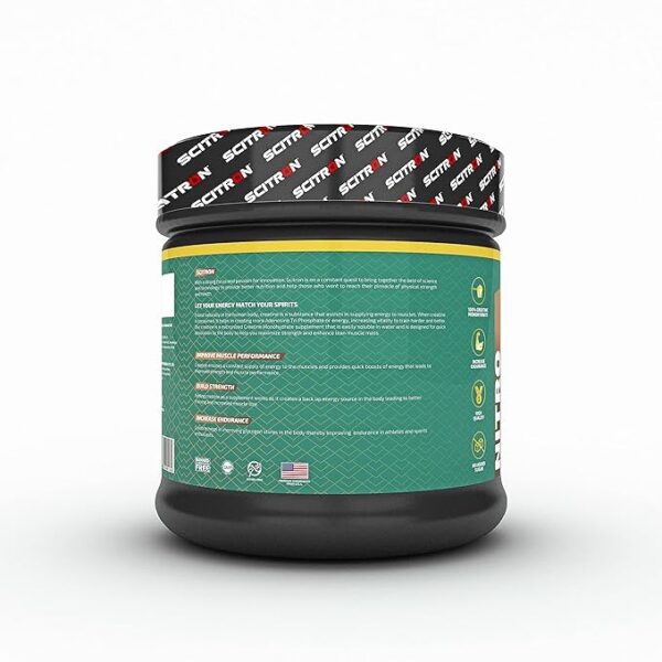 Scitron Nitro Series Creatine Monohydrate (3g Creatine, 62 Servings (Lemon, 250g) - Image 2