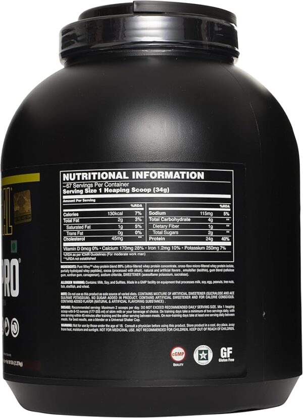 Universal Nutrition Ultra Whey Protein (5lb/2.27kg, Chocolate Ice Cream), - Image 2