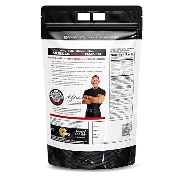 Labrada Muscle Mass Gainer Chocolate, 11 lbs, 5000 gram - Image 2