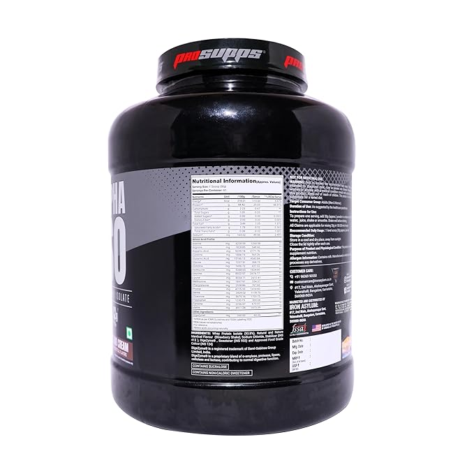 PS PROSUPPS Alpha Iso Premium Whey Isolate,Zero Sugar|1.8Kg(Cookies And Cream) - Image 2