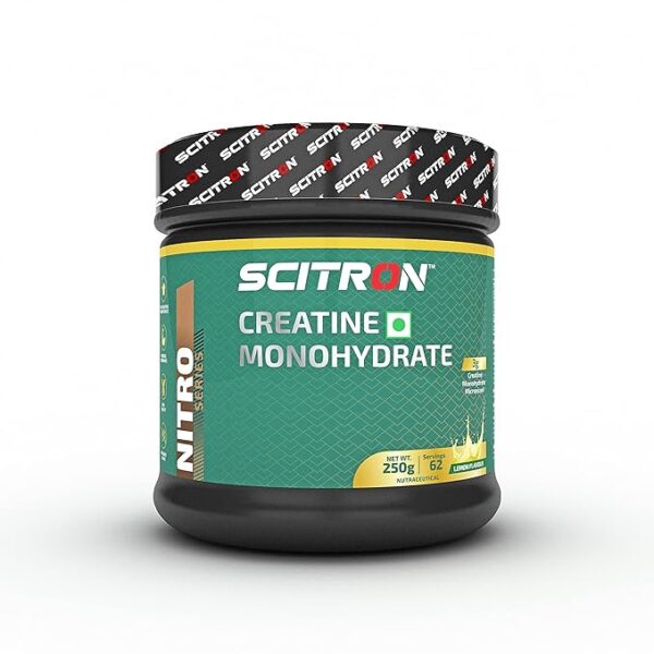 Scitron Nitro Series Creatine Monohydrate (3g Creatine, 62 Servings (Lemon, 250g)
