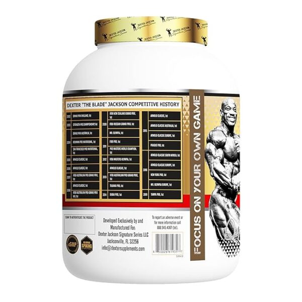 Dexter Jackson The Blade Whey Protine| Milk Chocolate Flavor | 5 lbs 2268g - Image 2