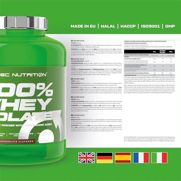 Scitec 100% Whey Isolate - 4.4 lbs (Chocolate) - Image 2
